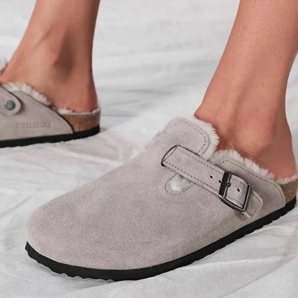 Birkenstock Boston shearling in gray new without box free people 39/8